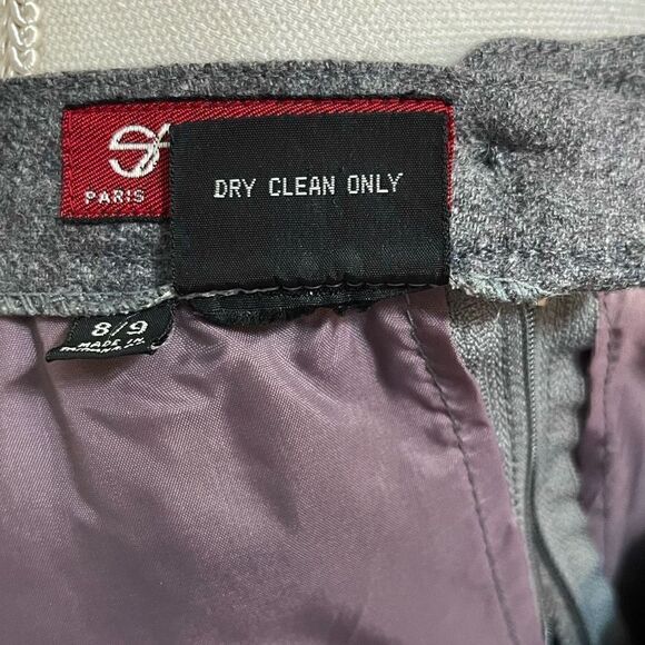 SASSON Vintage Gray Wool Blend Midi Skirt Sz 8 - Picture 11 of 12